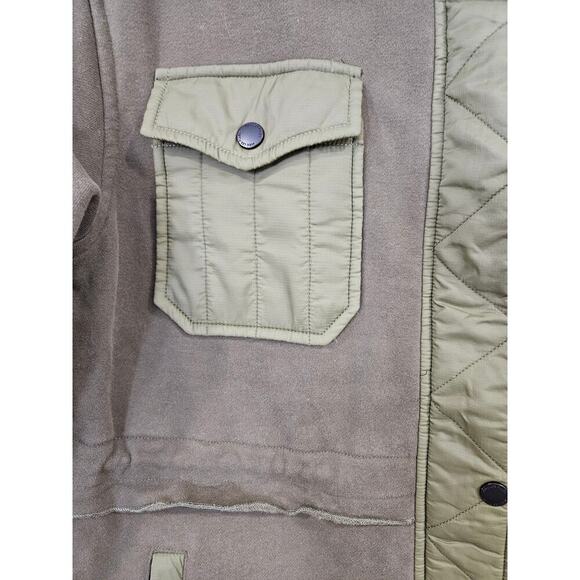 Avec Les Filles Oversized Shirt Jacket Womens Size Small Shacket Army Green - Picture 3 of 8